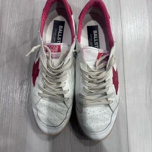 Golden Goose White and Red Ballstar